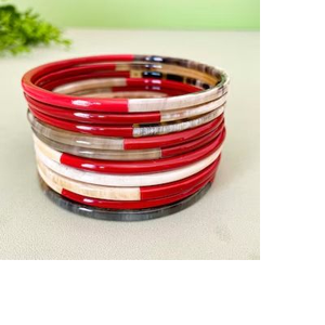 Crescent Crafts Tamaño personalizable Cuerno de Búfalo Blanco Pulsera de moda Elegante Cuerno de búfalo Brazalete Joyería - Product Image 2