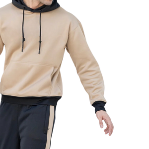 Conjunto Deportivo Premium para Hombre con Capucha y Contraste, Franja Lateral, Logotipo Personalizado, Venta al por Mayor de Fábrica, Ropa Deportiva, Ropa de Gimnasio, Traje de Entrenamiento - Product Image 4