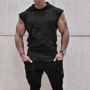 Wholesale <b>Men's</b> Summer Gym Tank Tops Plain Cotton Workout Tank Top Bodybuilding Fitness Singlets for Gym New Wholesale Summer - Product Image 1