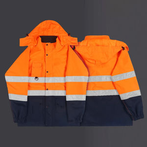 Chaqueta DE TRABAJO impermeable Hi Vis para hombres y mujeres Cortavientos de seguridad con capucha de alta calidad Ropa de trabajo al aire libre - Product Image 6