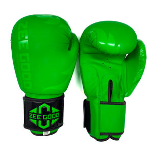 Guantes de Boxeo MMA de Cuero Sintético Metálico con Logotipo Personalizado, Guantes de Entrenamiento Profesional con Cordones para Uso Deportivo - Product Image 2