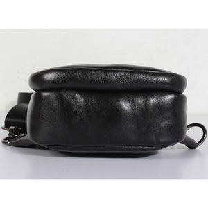 Sac de poitrine pour homme en cuir de vachette véritable, sac bandoulière vintage portable et imperméable, élégant pour téléphone portable - Product Image 3