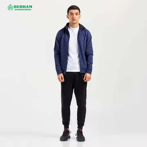 Sweat à capuche zippé sur mesure de bonne qualité pour homme, fabrication directe d'usine, impression personnalisée, sweat à capuche zippé intégral pour homme - Product Image 2