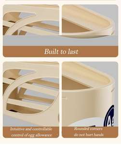 आधुनिक स्वचालित अंडे रोलिंग भंडारण बॉक्स, घरेलू उपयोग के लिए बहु-परत पीपी स्लापेड आयोजक, घरेलू उपयोग अंडे डिस्पेंसर - Product Image 4