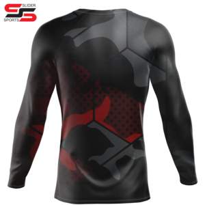 Flatlock Seams Raglan Sleeves Challenge Camisa de compresión de manga larga - Product Image 2