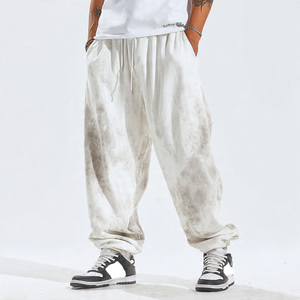 <b>Baggy</b> Acid Washed Sweatpants Men's Winter Fleece Pajama <b>Jogger</b> 500 GSM Vintage Wash Sweat Pants Mens - Product Image 4