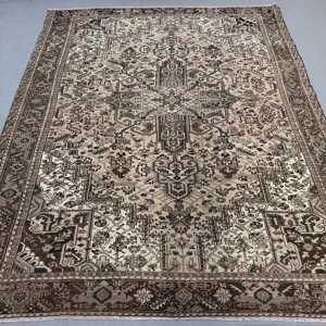 พรมวินเทจตุรกี ขนาด 8.4x12.2 ฟุต สีน้ำตาล-น้ำเงินไล่เฉด - Product Image 1