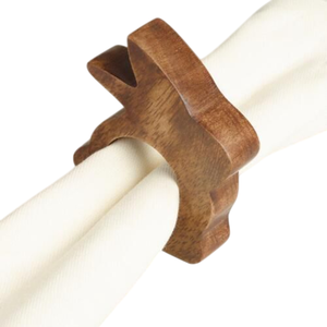 Anneaux de serviette en bois hexagone fabriqués à la main créatif en bois naturel décor de Table à manger anneau de serviette organisateur de tissu en vente - Product Image 6