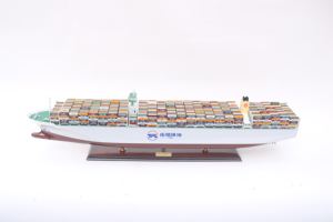 OOCL ALLEMAGNE Fabriqué À La Main Feng Shui En Bois Modèle Navire Commercial Cargo Navire Décor À La Maison Affichage Collection Souvenir Cadeau - Product Image 2