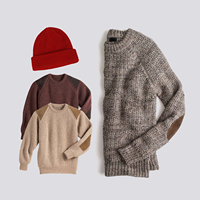 Pull en laine mérinos superfine jaune clair uni pour homme, col rond, grande taille, respirant, anti-boulochage, séchage rapide, haute qualité OEM