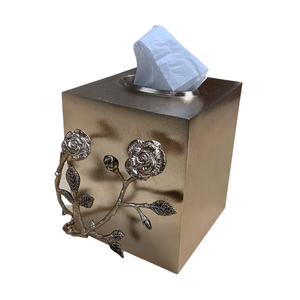 Boîte à mouchoirs et porte-serviettes en métal moderne, écologique, design décoratif de style hôtel pour table - Product Image 6