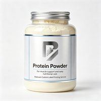 Étiquettes personnalisées Haoxuan pour pots de protéines en poudre, autocollants métallisés laminés résistants à l'eau pour l'emballage de la nutrition sportive