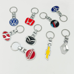 Porte-clés en métal personnalisé avec logo de <span class=keywords><strong>voiture</strong></span>, double face, boucle en H, logo de marque automobile, porte-clés, chaîne, pendentif - Product Image 1
