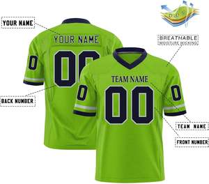 Camisetas de fútbol personalizadas para equipos con rayas en las mangas, tela de malla de poliéster OEM, impresión sublimada de secado rápido, logotipo, números, nombre - Product Image 4