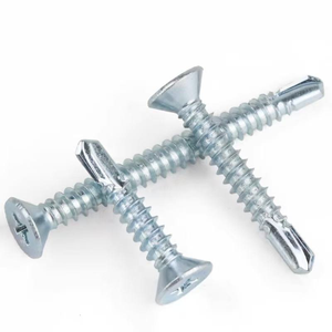 # 8 # 10 tornillos autorroscantes de acero cincado M4.2 M4.8 con vástago espiral y cabeza plana Phillips para paneles metálicos - Product Image 1