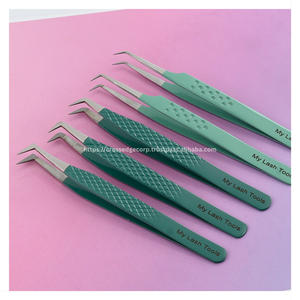 Ergonomic Fiber Tip Eyelash Extension Tweezer 90 degree Mega Boot Volume Precision Lash Application <b>Tool</b> - Product Image 1