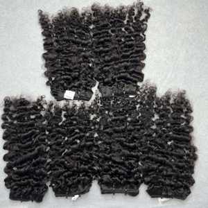 100% cabello humano crudo precio al por mayor Color Natural sin procesar birmano rizado extensiones de cabello - Product Image 3