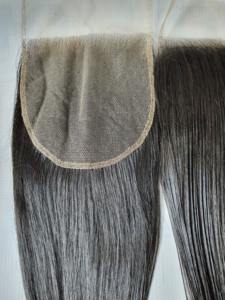 Perruque de cheveux humains vierges Remy vietnamiens ultra-lisses de 10 pouces pour femmes noires, extensions à double trame cousues à la machine, couleur personnalisable - Product Image 3