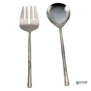 ชุดเครื่องใช้บนโต๊ะอาหารสเตนเลส2ชิ้นสีเงิน - Product Image 2