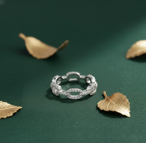 Aniva RN2612 Joyería Fina, Anillo Cubano de Plata de Ley 925, Certificado IGI, Diamante VVS Cultivado en Laboratorio, Estilo Étnico para Mujer - Product Image 2