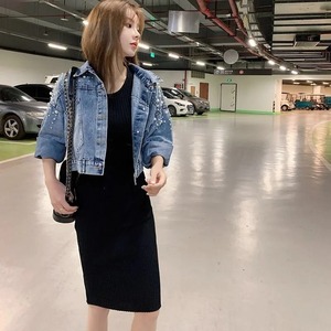 100% coton respirant femme veste nouvelle 3D pierre imprimé Denim veste personnalisée élégant lavé à capuche jean veste - Product Image 6