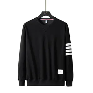 Fabricación de fábrica Hombres Camisetas de manga larga Cuello redondo Streetwear Camisetas de manga larga completas en alta calidad - Product Image 1