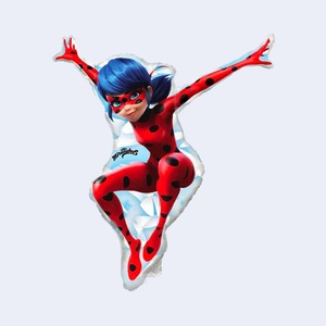 Globo de Aluminio con Forma de Mariquita, 85x76 cm, Decoración para Fiestas, Paquete de 2 Piezas - Product Image 1