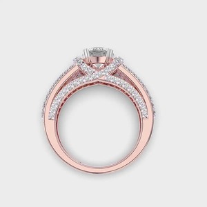 Bague en diamant la plus vendue pour proposition ou anniversaire disponible en tailles personnalisées et types de métaux disponibles à la vente - Product Image 2