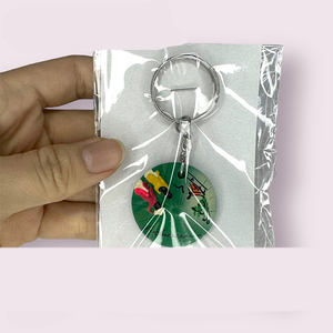 Venta al por mayor de alta calidad de 28Mm de níquel Color Metal llavero con cadena de torsión de 4 eslabones Diy llavero Hardware llavero con cadena - Product Image 5