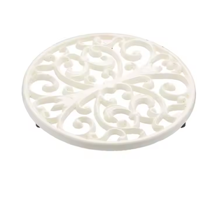 Salvamanteles de Metal de forma redonda de Color blanco superventas de diseño de lujo para platos calientes cocina Hotel restaurante y uso de mesa de comedor - Product Image 1