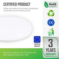 Plafonnier LED rond multifonction en aluminium HYBEC pour salle de bain, salon et cuisine, éclairage moderne polyvalent 30W/40W