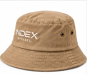 หมวกบักเก็ต Index Apparel ผ้าแคนวาสปักโลโก้ ใส่ได้ทั้งชายหญิง สไตล์ลำลอง สำหรับฤดูใบไม้ผลิและฤดูร้อน ขนาด 56-58 ซม. - Product Image 3