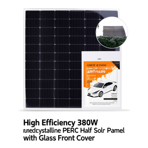 Panneau solaire monocristallin PERC à demi-cellules haute efficacité 380W avec couvercle avant en verre - Product Image 2