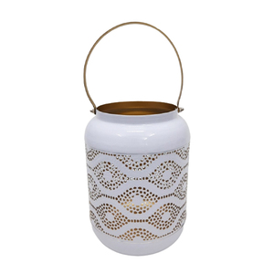 Living Room Decoration Iron Metal Large Hanging <b>Lantern</b> With Handle <b>Black</b> And Gold Candle Holder Handmade Customized - Product Image 4