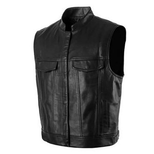 Fashion Wear Comfortable Breathable Winter <b>Warm</b> Men Leather Vest Wholesale Price Unique Design Men Leather Vest - Product Image 6