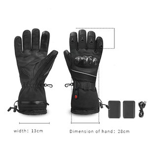Guantes de cuero con calefacción para carreras de motos de invierno, guantes eléctricos de seguridad para muñeca para uso diario, envío directo - Product Image 6