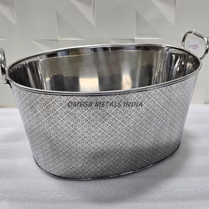 Enfriador de vino de bebidas de acero inoxidable martillado versátil y elegante, perfecto para bodas, cumpleaños y celebraciones al aire libre - Product Image 2