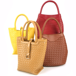 GORFIA Borsa a mano in pelle intrecciata da donna, Borsa a secchiello intrecciata, Grande capacità, Borsa tote con manico superiore, Borse da spiaggia estive, Borsa a tracolla alla moda - Product Image 1