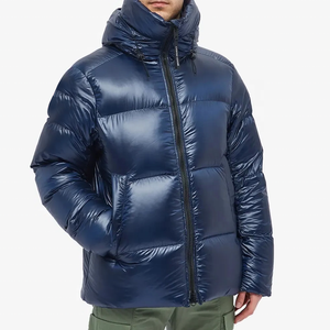 Veste matelassée pour homme avec logo personnalisé OEM, garde au chaud, hiver, coton, polyester, grande taille, extérieur, épaisse, solide - Product Image 1