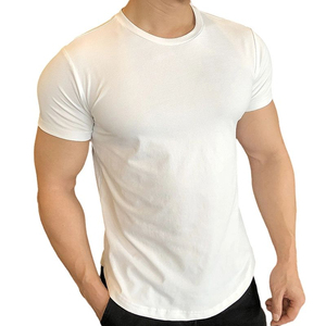 Camiseta de alta calidad para hombre, cómoda, venta al por mayor, personalizada, algodón/poliéster, informal, ajuste regular, ropa deportiva, Fitness - Product Image 3