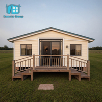 Maison Conteneur Préfabriquée de Luxe 20ft 40ft, Bâtiment en Acier Extensible pour Villa, Hôtel, Complexe Hôtelier avec Conception Modulaire 1-4 Chambres