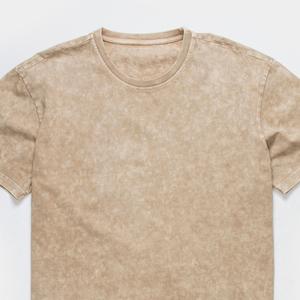 Microfibre lavée à l'acide conception vierge unie 2025 meilleur vendeur imprimé personnalisé 100% coton T-shirt à col rond pour hommes - Product Image 6