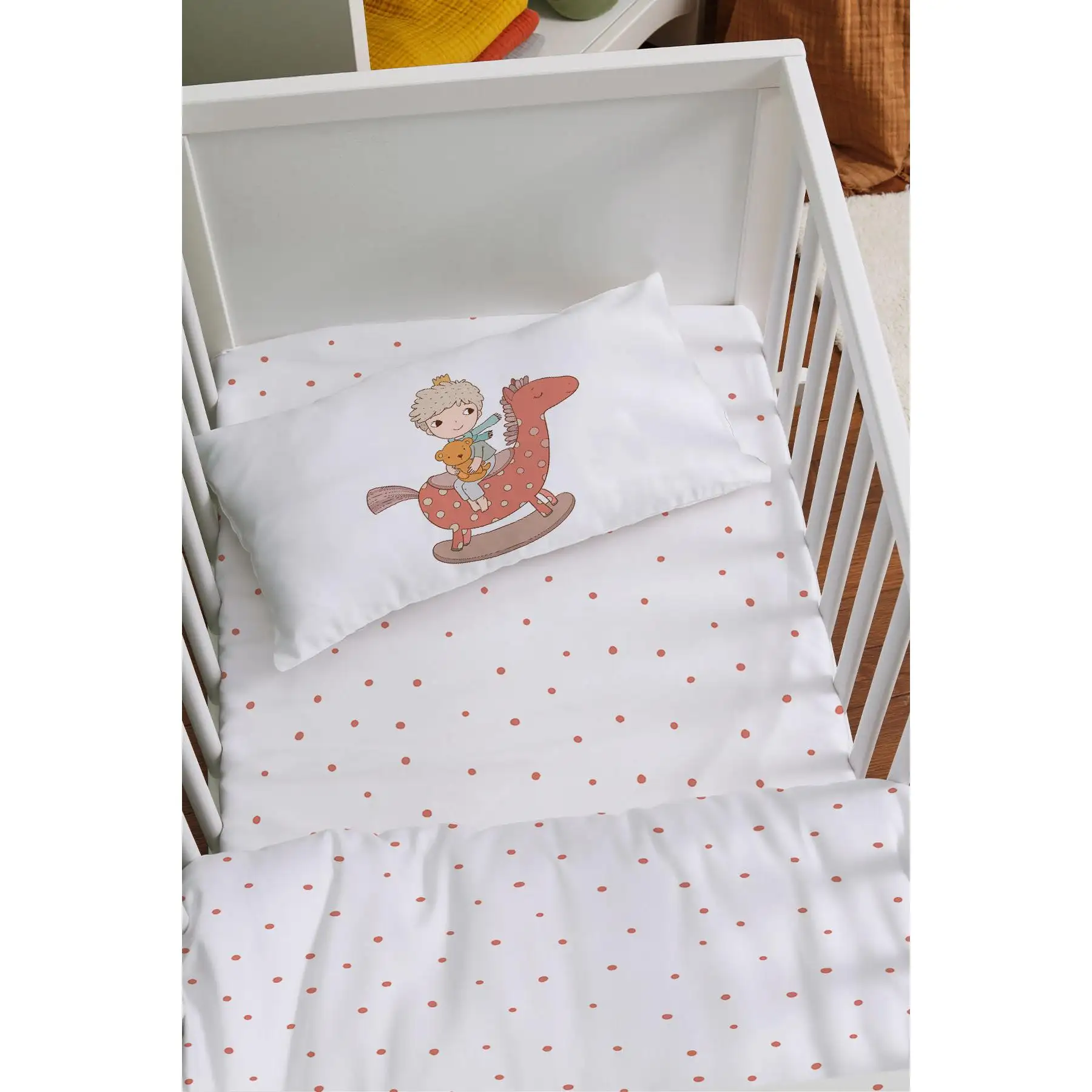 Mother's Side Crib Duvet Cover Set (60X100) - Pure Baby Series - Rocking Horse