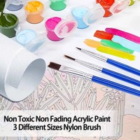 Dessin animé mignon chat peinture à l'huile par numéro coloriage simple pour chambre ou salon décoration Portrait sujet