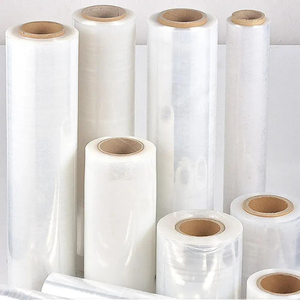 50cm Soft Transparent LLDPE PE Moisture Proof Heat Resistant Stretch <b>Wrap</b> Roll Glossy Shiny Surface Packaging Film - Product Image 4