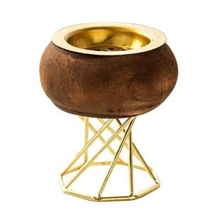 Travertine Incense <b>Burner</b> with Geometric Arch Design for Modern Home Office Decor and Relaxation Fragrance Diffusion - Product Image 4