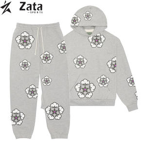 Sudadera con Capucha Estampada Estilo Americano de Invierno, Conjunto Deportivo Grueso |   Sudadera gruesa de felpa francesa |   Algodón Unisex - Product Image 2