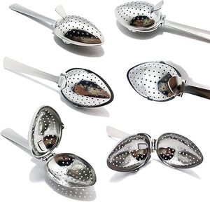 Passoire à café à thé en métal plaqué or de haute qualité avec manche en bois Ustensiles de cuisine de meilleure qualité et boissons en plastique - Product Image 1