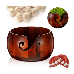 Cuenco para tejer de hilo de madera natural, la mejor calidad, aspecto antiguo, pulido brillante cuenco de hilo, diseño superior, el mejor precio - Product Image 6