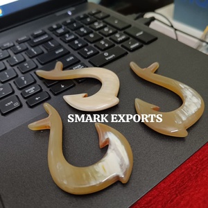 จี้รูปเขาควายทำมือสำหรับทำเครื่องประดับทำจากตะขอธรรมชาติขัดเงาเครื่องประดับสร้อยคอทำมือ - Product Image 5